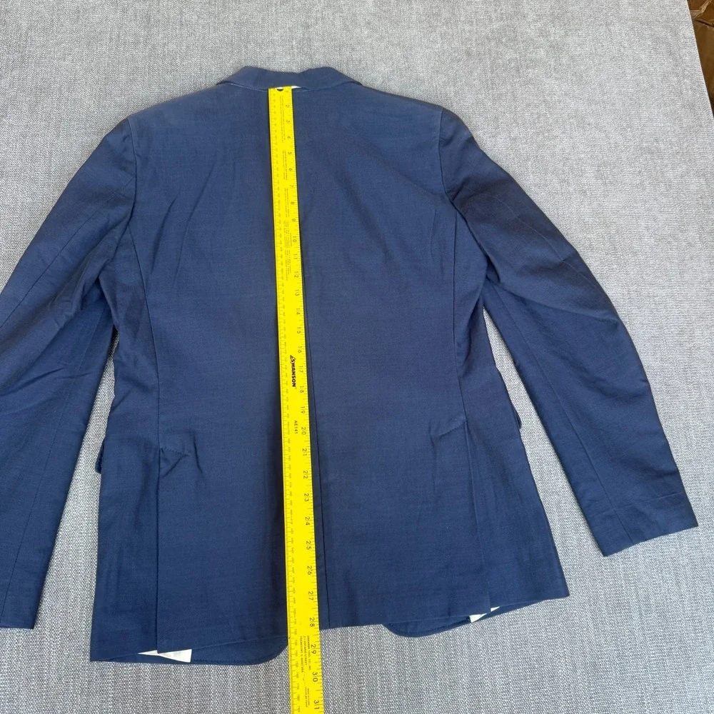 Gant Rugger New Haven Blazer Jacket Mens 38 Blue Lined Single Breasted Formal